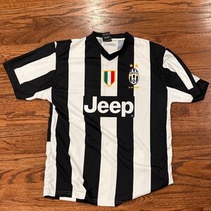 Juventus Pirlo Black and White Striped Jersey